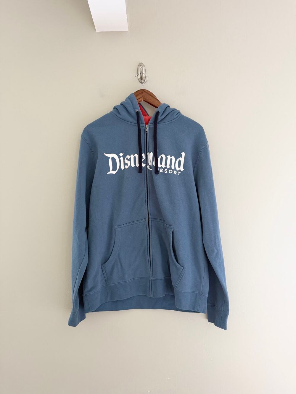 DISNEY PARKS Disneyland Resort Blue Zip Up Hooded Jacket Size Women's Medium